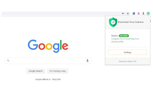 Download Virus Scanner  from Chrome web store to be run with OffiDocs Chromium online