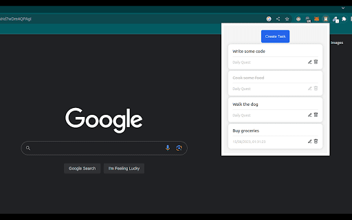 DQuest  from Chrome web store to be run with OffiDocs Chromium online