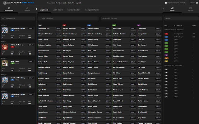 Draft Hero Live Sync for Fantasy Football  from Chrome web store to be run with OffiDocs Chromium online