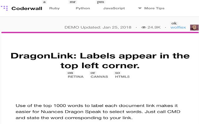 DragonLink із веб-магазину Chrome, який буде запущено з OffiDocs Chromium онлайн