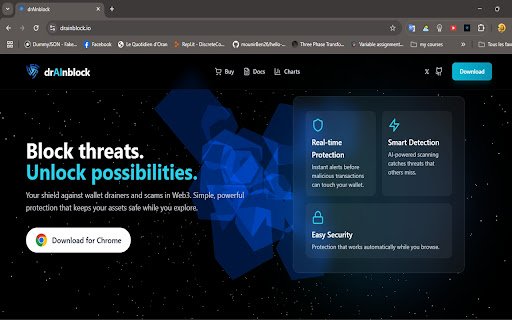 drAInblock  from Chrome web store to be run with OffiDocs Chromium online