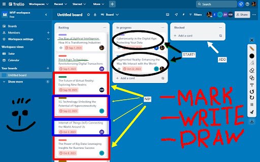 Draw on Screen  from Chrome web store to be run with OffiDocs Chromium online