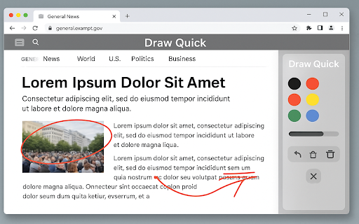 Draw Quick  from Chrome web store to be run with OffiDocs Chromium online