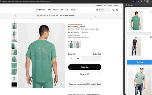 DressUp: Virtual Try On  from Chrome web store to be run with OffiDocs Chromium online