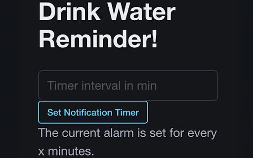Drink Water Reminder  from Chrome web store to be run with OffiDocs Chromium online