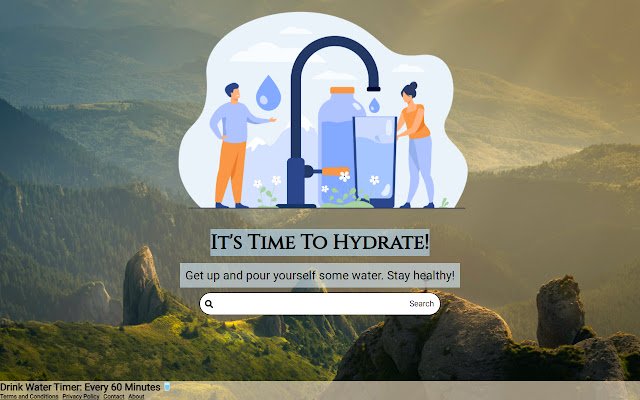 Таймер пиття води: кожні 60 хвилин із веб-магазину Chrome запускатиметься за допомогою OffiDocs Chromium онлайн