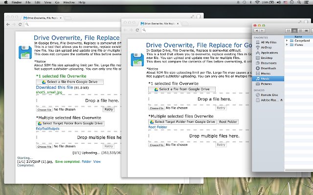 Drive Overwrite, File Replace pentru Drive din magazinul web Chrome pentru a fi rulat cu OffiDocs Chromium online