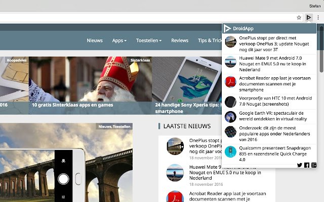 DroidApp.nl Feed  from Chrome web store to be run with OffiDocs Chromium online
