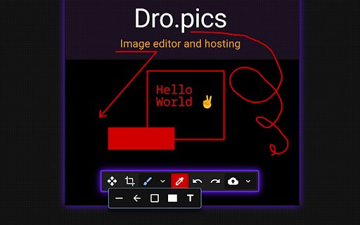Dro.pics Screenshot  from Chrome web store to be run with OffiDocs Chromium online