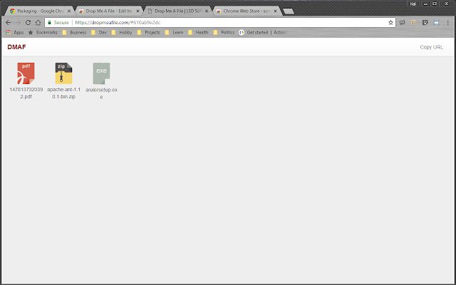 Drop Me A File  from Chrome web store to be run with OffiDocs Chromium online