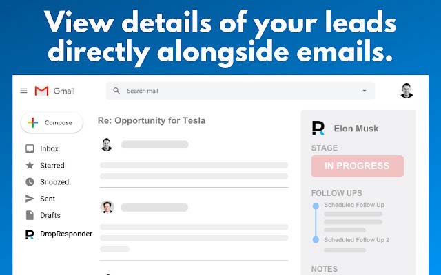 DropResponder для Gmail із веб-магазину Chrome, який можна запускати з OffiDocs Chromium онлайн