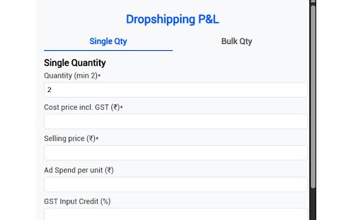 Dropshipping PL Calculator  from Chrome web store to be run with OffiDocs Chromium online