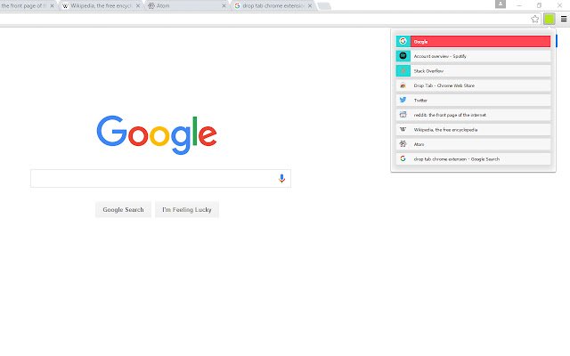 DropTab  from Chrome web store to be run with OffiDocs Chromium online