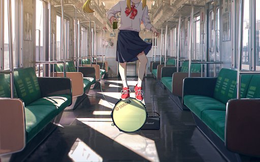Drumming on the Train (Bocchi the Rock!)  from Chrome web store to be run with OffiDocs Chromium online