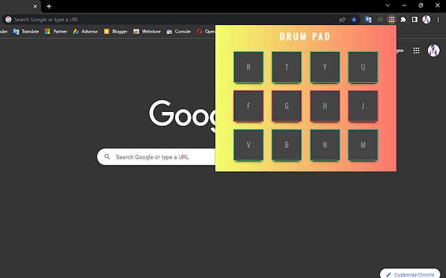 Drum Pad ze sklepu internetowego Chrome do uruchomienia z OffiDocs Chromium online