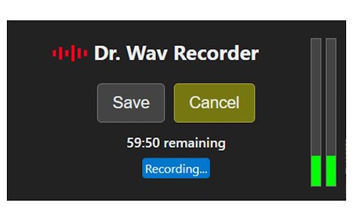 Dr. Wav Recorder  from Chrome web store to be run with OffiDocs Chromium online