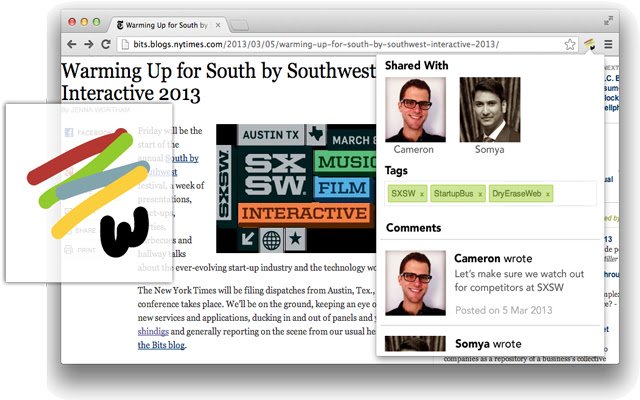 Dry Erase Web  from Chrome web store to be run with OffiDocs Chromium online