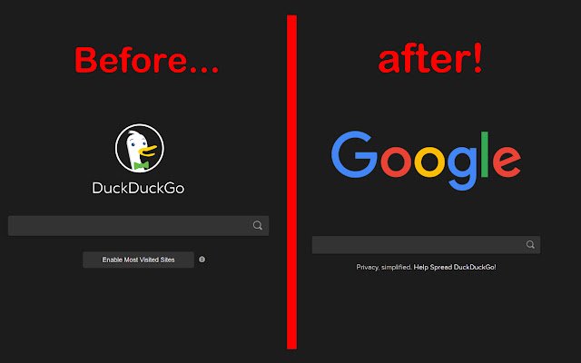 DuckDuckGo Hider / Disguiser من متجر Chrome الإلكتروني ليتم تشغيله باستخدام OffiDocs Chromium عبر الإنترنت