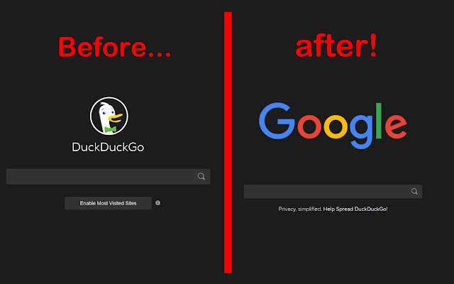 DuckDuckGo Hider/Disguiser ze sklepu internetowego Chrome do uruchomienia z OffiDocs Chromium online