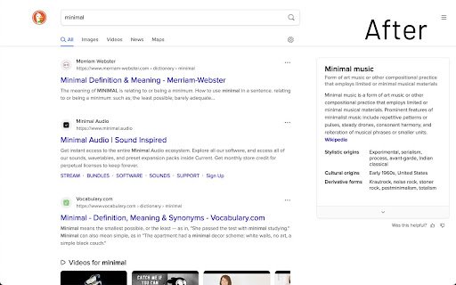 DuckDuckGo Minimal Theme  from Chrome web store to be run with OffiDocs Chromium online