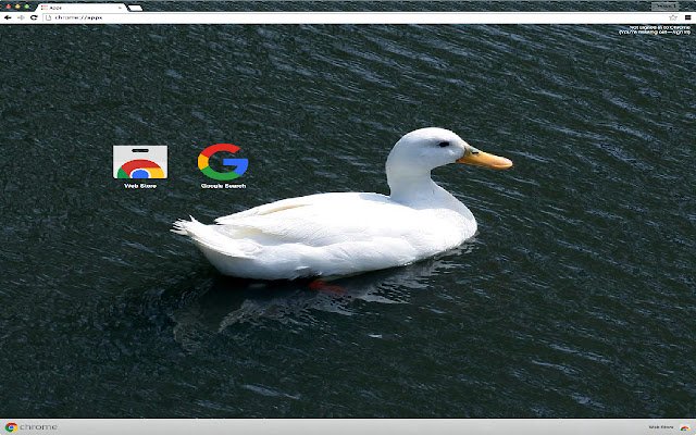 Chrome ウェブストアの Duck テーマを OffiDocs Chromium online で実行