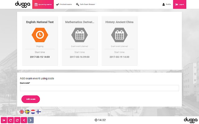 Dugga  from Chrome web store to be run with OffiDocs Chromium online