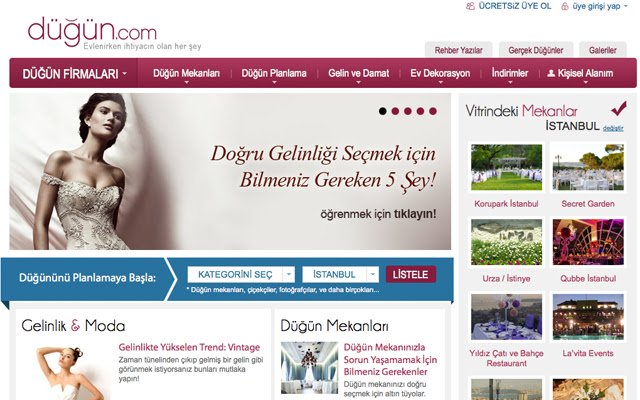 Dugun.com dari toko web Chrome untuk dijalankan dengan OffiDocs Chromium online