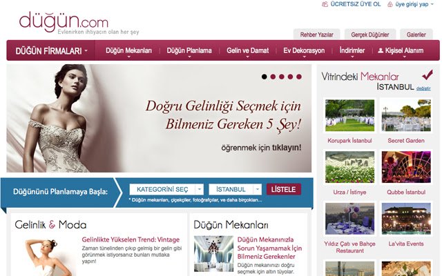 Dugun.com van de Chrome-webwinkel om te worden uitgevoerd met OffiDocs Chromium online