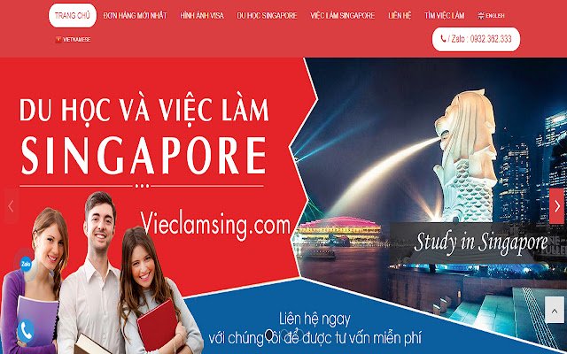 Chrome 网上商店中的 Du học singapore Vieclamsing.com 将与 OffiDocs Chromium 在线一起运行