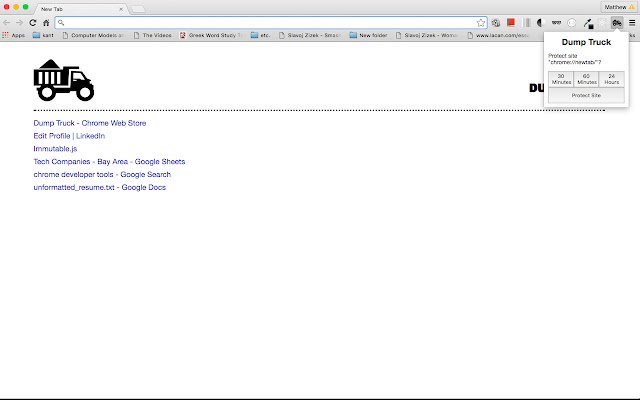 Dump Truck  from Chrome web store to be run with OffiDocs Chromium online