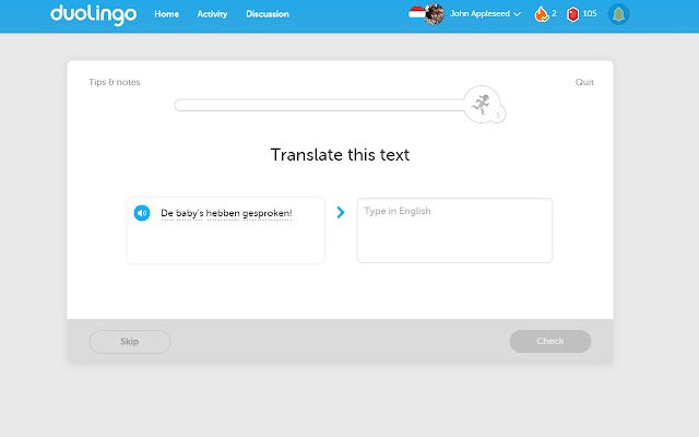 Ang Duolingo Custom Sounds mula sa Chrome web store na tatakbo sa OffiDocs Chromium online