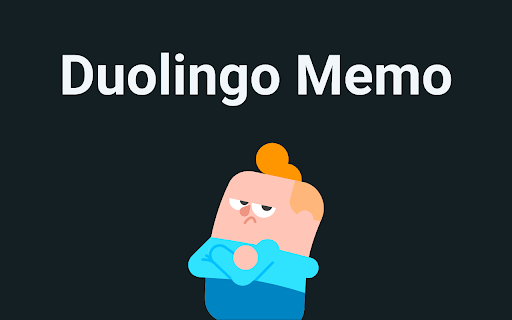 Duolingo Memo  from Chrome web store to be run with OffiDocs Chromium online