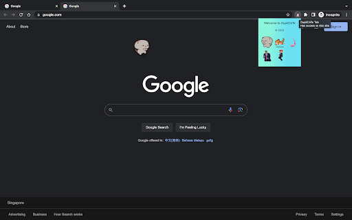 DupliCATe Tab from Chrome web store to be run with OffiDocs Chromium online DupliCATe Tab from Chrome web store to be run with OffiDocs Chromium online