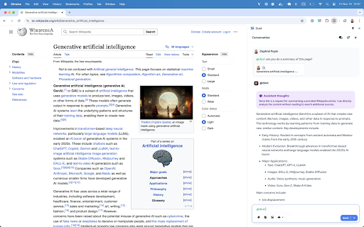 Dust  from Chrome web store to be run with OffiDocs Chromium online