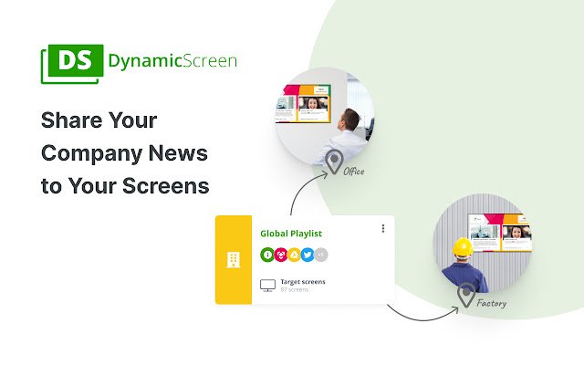 Platform Papan Tanda Digital DynamicScreen 1.2.21 daripada kedai web Chrome untuk dijalankan dengan OffiDocs Chromium dalam talian