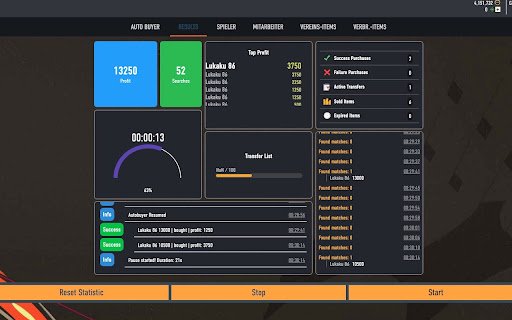 EAFC Sniping Bot  from Chrome web store to be run with OffiDocs Chromium online