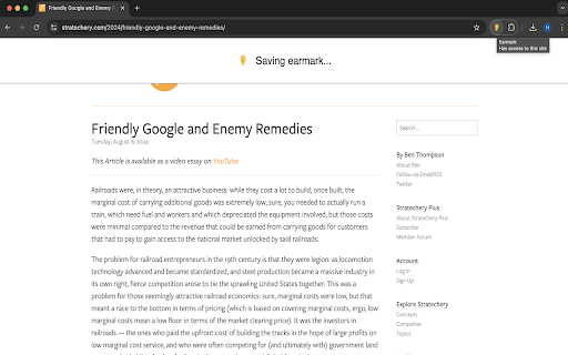 earmark.fm  from Chrome web store to be run with OffiDocs Chromium online