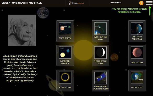 Earth and Space  from Chrome web store to be run with OffiDocs Chromium online
