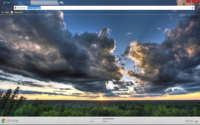 Earth Cloud 1366*768 ze sklepu internetowego Chrome do uruchomienia z OffiDocs Chromium online