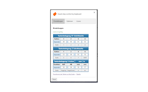 Easel control by keyboard  from Chrome web store to be run with OffiDocs Chromium online