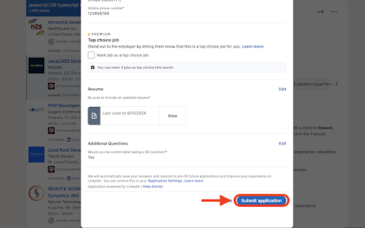 EasifyApply  from Chrome web store to be run with OffiDocs Chromium online