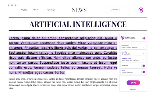 Easily App  from Chrome web store to be run with OffiDocs Chromium online