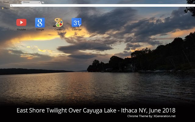 East Shore Twilight Over Cayuga Lake  from Chrome web store to be run with OffiDocs Chromium online