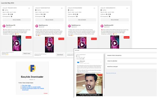 EasyAds Downloader  from Chrome web store to be run with OffiDocs Chromium online