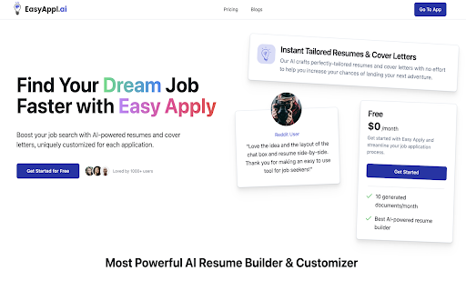 Easy Apply Extension  from Chrome web store to be run with OffiDocs Chromium online