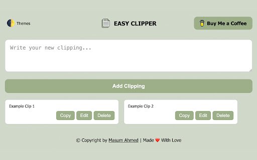 Easy Clipper  from Chrome web store to be run with OffiDocs Chromium online