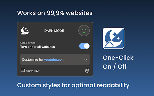 Easy Dark Mode  from Chrome web store to be run with OffiDocs Chromium online