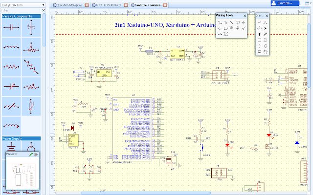 EasyEDA (Schematic, Circuit Simulation, PCB) з веб-магазину Chrome для запуску з OffiDocs Chromium онлайн