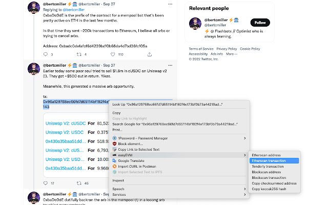 easyEVM  from Chrome web store to be run with OffiDocs Chromium online