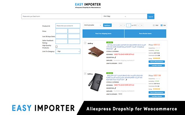 Easy Importer mula sa Chrome web store na tatakbo sa OffiDocs Chromium online